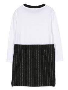 balmainkids Balmain Kids Jurk met logoprint - Wit
