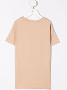 balmainkids Balmain Kids T-shirt met logo-reliëf - Beige