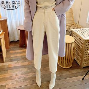 Surwenyue SURE XIAO STORY Vintage White Denim Jeans Fashion Jeans Women Pants High Waist Female jeans Trousers