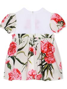 dolce&gabbanakids Dolce & Gabbana Kids Jurk met bloemenprint - Wit