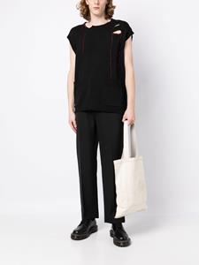 Yohji Yamamoto Mouwloos hemd - Zwart