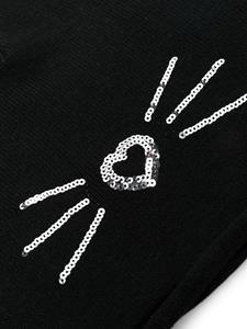 karllagerfeldkids Karl Lagerfeld Kids Muts verfraaid met pailletten - Zwart