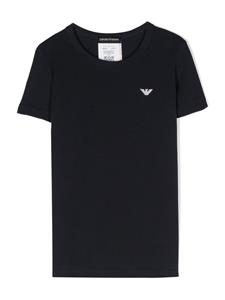 emporioarmanikids Emporio Armani Kids T-shirt met geborduurd logo - Blauw