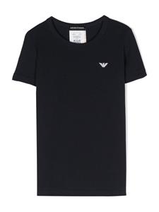 Emporio Armani Kids T-shirt met geborduurd logo - Blauw