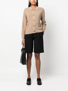 Closed Ribgebreid vest - Beige