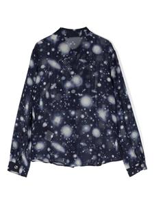 versacekids Versace Kids Versace Solar System zijden shirt - Blauw