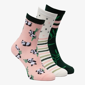 Scapino 3 paar halfhoge kinder sokken met jungleprint