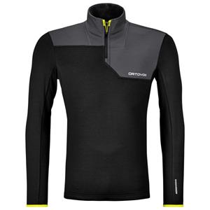 Ortovox  Fleece Light Zip Neck - Longsleeve, zwart