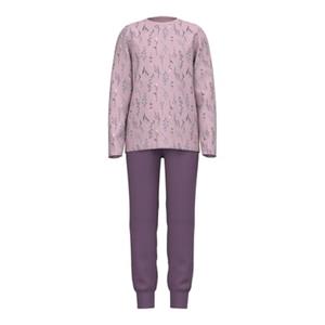 Name it meisjes pyjama - Pink Flower - Organisch katoenen kinder nachtkleding - Paars