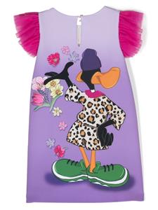 Monnalisa Jurk met grafische print - Paars