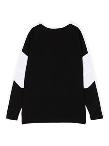 balmainkids Balmain Kids T-shirt met logoprint - Zwart