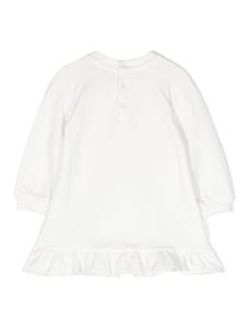 moschinokids Moschino Kids Jurk met logoprint - Wit