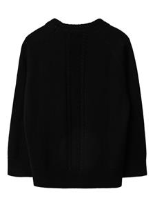 EKD-patch wool cardigan - Zwart