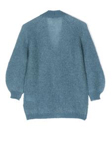 Il Gufo Ribgebreid vest - Blauw