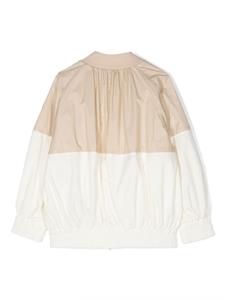 monclerenfant Moncler Enfant Tweekleurig bomberjack - Beige