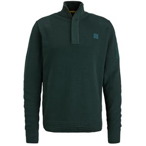 PME Legend Knitted Half Zip Trui Donkergroen