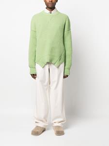 Jil Sander Ribgebreide trui - Groen