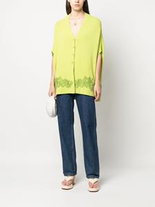 ermannofirenze ERMANNO FIRENZE Vest met bloemenprint - Groen