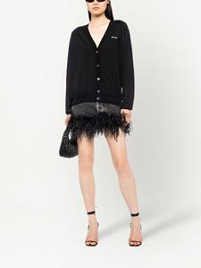 miumiu Miu Miu Fijngebreid vest - Zwart