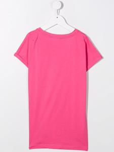 balmainkids Balmain Kids T-shirt met logoprint - Roze