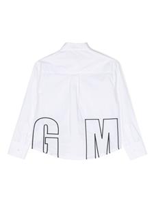 MSGM Kids Shirt met geborduurd logo - Wit