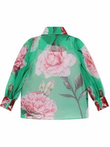 Dolce & Gabbana Kids Zijden shirt - Groen