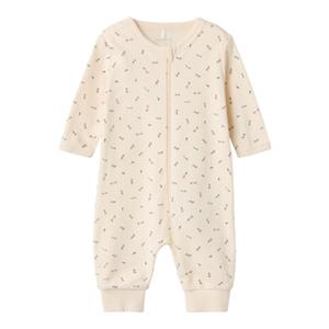 Name It Schlafanzug "NBFNIGHTSUIT ZIP BUTTERCREAM FLORAL NOOS"