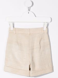 balmainkids Balmain Kids High waist shorts - Beige