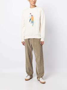 leathersmithoflondon Leathersmith of London Sweater met print - Wit