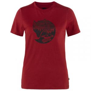 Fjällräven Abisko Wool Fox Ss W Bordeaux / Kastanjebruin/Donkerblauw