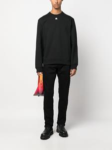 Courrèges Sweater met logopatch - Zwart