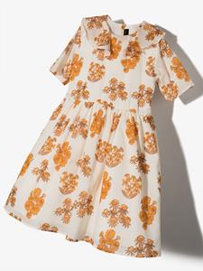 minirodini Mini Rodini Jurk met bloemenprint - Beige