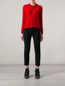 Comme Des Garçons Play embroidered heart cardigan - Rood