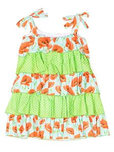 seliniactionkids SELINIACTION KIDS Jurk met bloemenprint - Groen