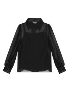 dolce&gabbanakids Dolce & Gabbana Kids Zijden shirt - Zwart