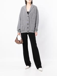cashmereinlove Cashmere In Love Gebreid vest met sjaalrevers - Grijs