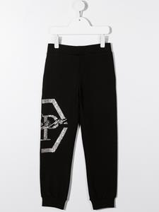 philipppleinjunior Philipp Plein Junior Verfraaide trainingsbroek - Zwart