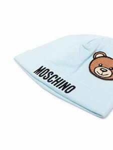 moschinokids Moschino Kids Muts met teddybeer patroon - Blauw