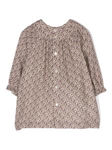 Bonpoint Jurk met bloemenprint - Beige