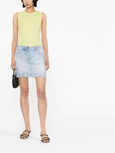 Versace Versace Allover denim mini-rok - Blauw