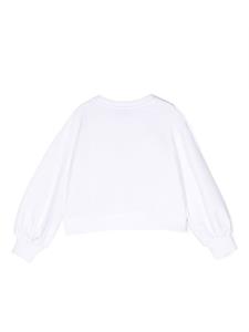moschinokids Moschino Kids Sweater met logoprint - Wit