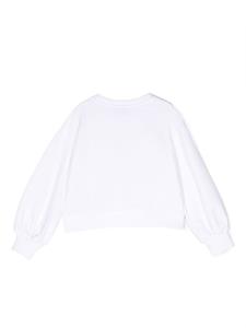 Moschino Kids Sweater met logoprint - Wit