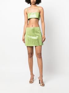 Nuè Mini-rok versierd met stras - Groen
