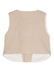 lastupenderia La Stupenderia Gilet met V-hals - Bruin