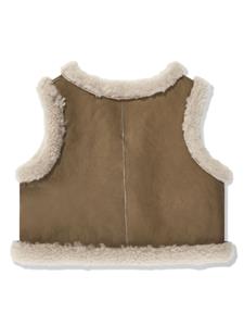 Bonpoint reversible leather gilet - Bruin