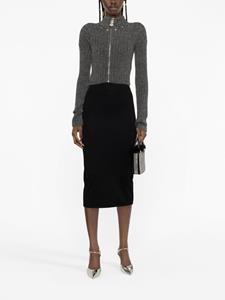 alessandrarich Alessandra Rich Vest verfraaid met studs - Grijs
