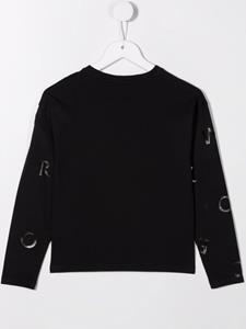 monclerenfant Moncler Enfant Top met logoprint - Zwart