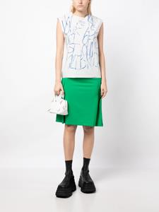 rafsimons Raf Simons Midi-jurk met geplooid vlak - Groen