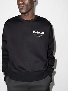 Alexander McQueen Sweater met graffiti-print - Zwart