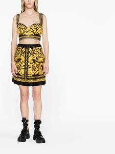 Versace Plooirok met barokprint - Zwart